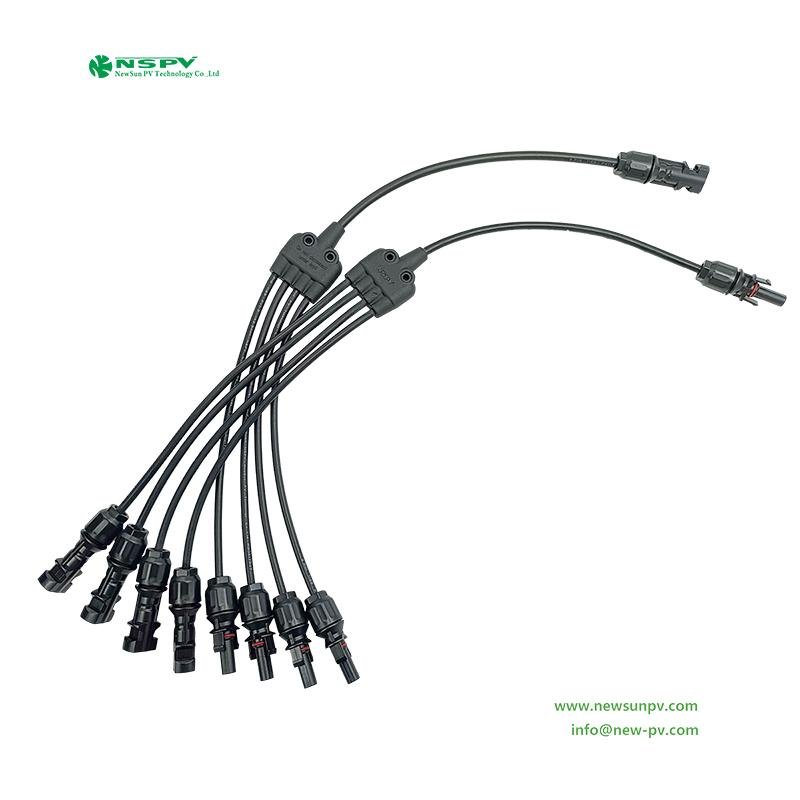 4轉1光伏專用Y型線束 1000VDC/1500VDC線纜連接器 2