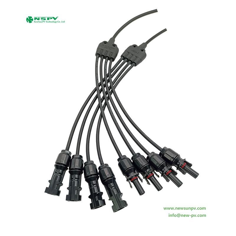 4轉1光伏專用Y型線束 1000VDC/1500VDC線纜連接器 3