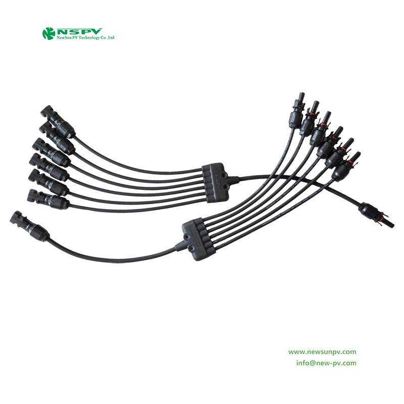 6轉1光伏專用Y型線束新款 1000VDC/1500VDC線纜連接器 2