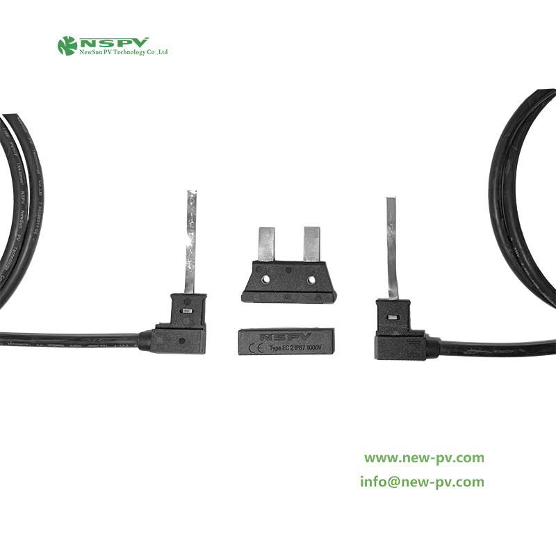 NSPV PV edge connector for bifacial panels