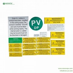 New standard AS/NZS5033:2021 solar warning labels PV labels solar safety label