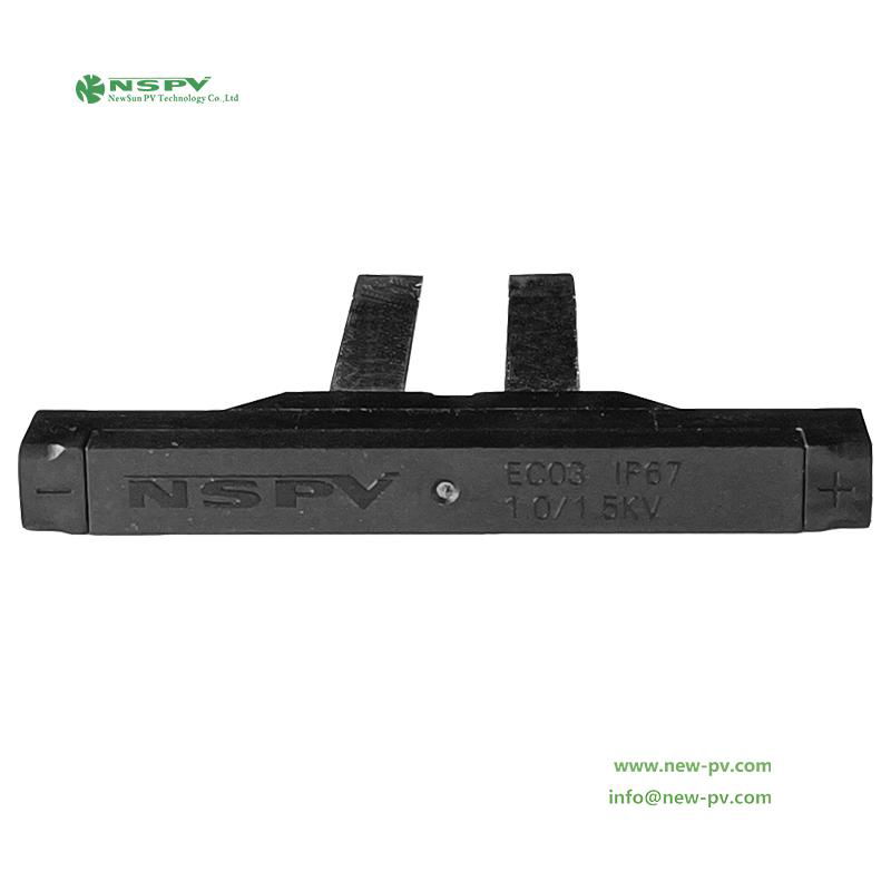 NSPV PV edge connector for bifacial panels