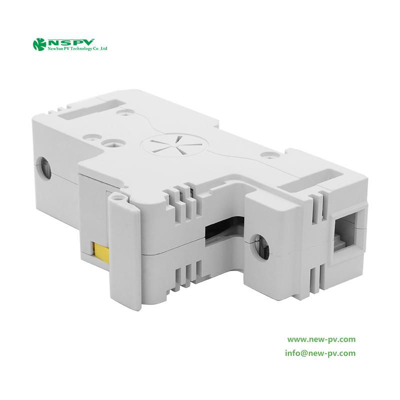 2023 New Solar fuse holder 1500VDC din rail fuse base Max.100A 5