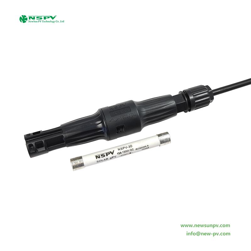 TUV Certified PV Solar Fuse Connector 1500VDC mc4 Inline Fuse 7