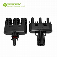 1500VDC 60A 3 to 1 Solar Branch Conenctor Negative Type IP68 Waterproof 