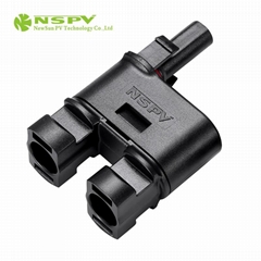 1500VDC 60A  2 To 1 Solar Branch Cable Connector Positive Type IP68 Waterproof
