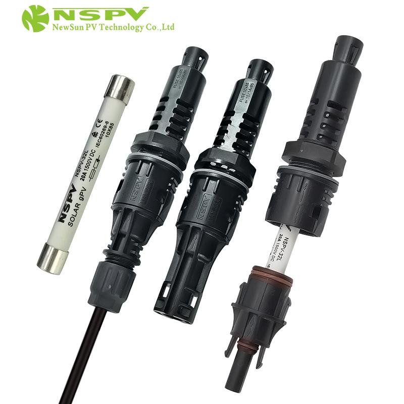 IP68級防水1500VDC 50A 光伏板端保險絲連接器 TUV認証3款