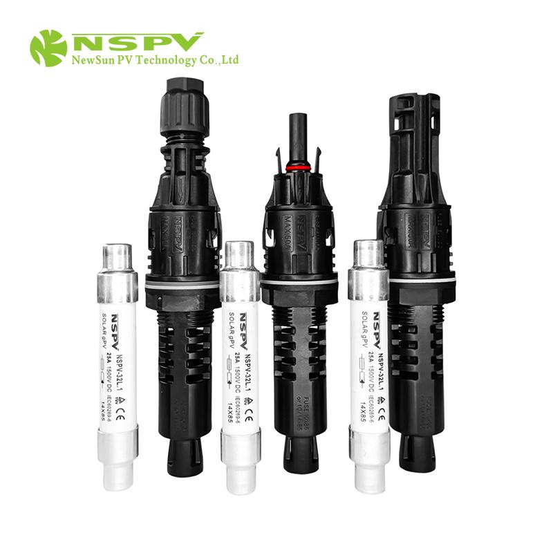 IP68級防水1500VDC 50A 光伏板端保險絲連接器 TUV認証3款 3