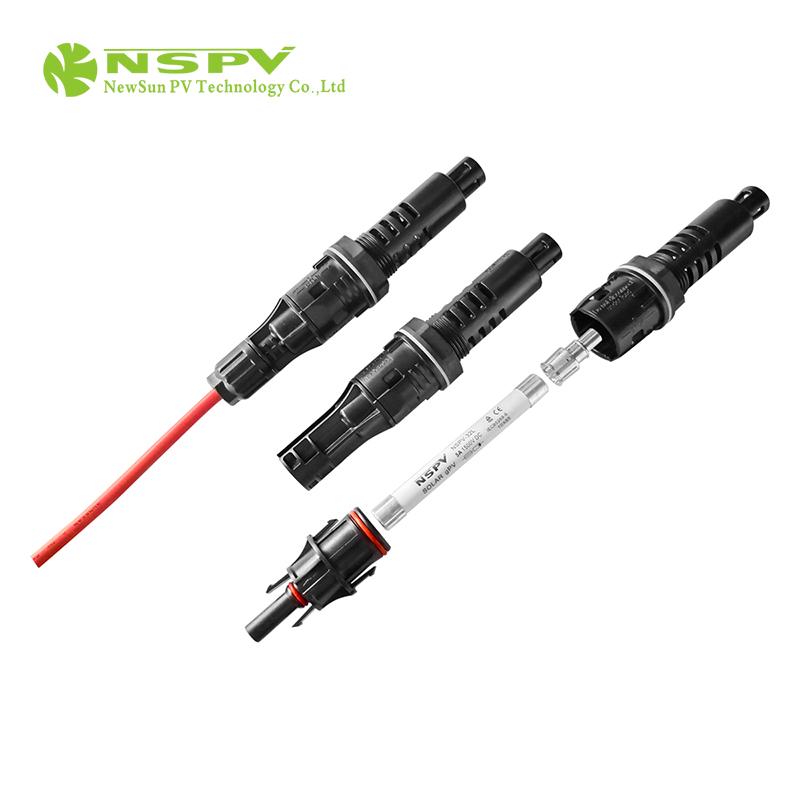 IP68級防水1500VDC 50A 光伏板端保險絲連接器 TUV認証3款 4