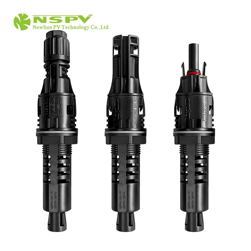 IP68級防水1500VDC 50A 光伏板端保險絲連接器 TUV認証3款 5