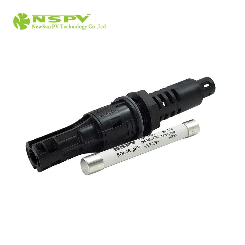 1500VDC50A光伏板端保险丝连接器TUV板端保险丝连接器公头款 2