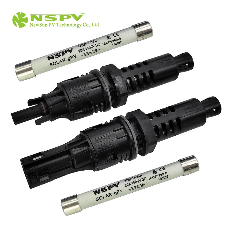 1500VDC50A光伏板端保险丝连接器TUV板端保险丝连接器公头款 5