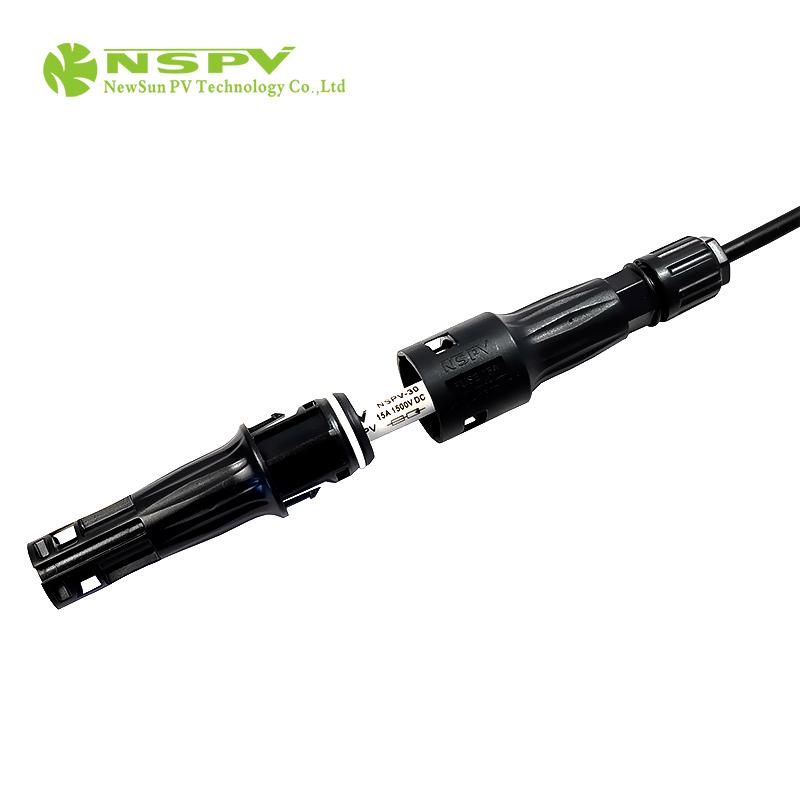 IP68級防水1500VDC光伏保險絲連接器 內置式熔斷器接頭 公頭線端款 5