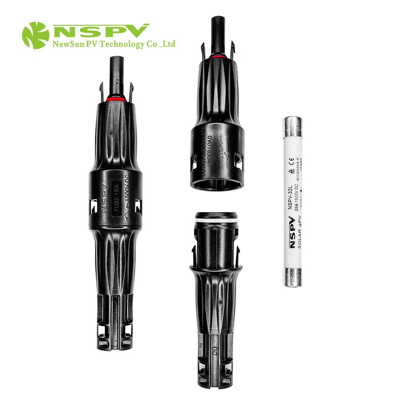 TUV Certified Solar Fuse Connector 50A 1500VDC Male Female End 2