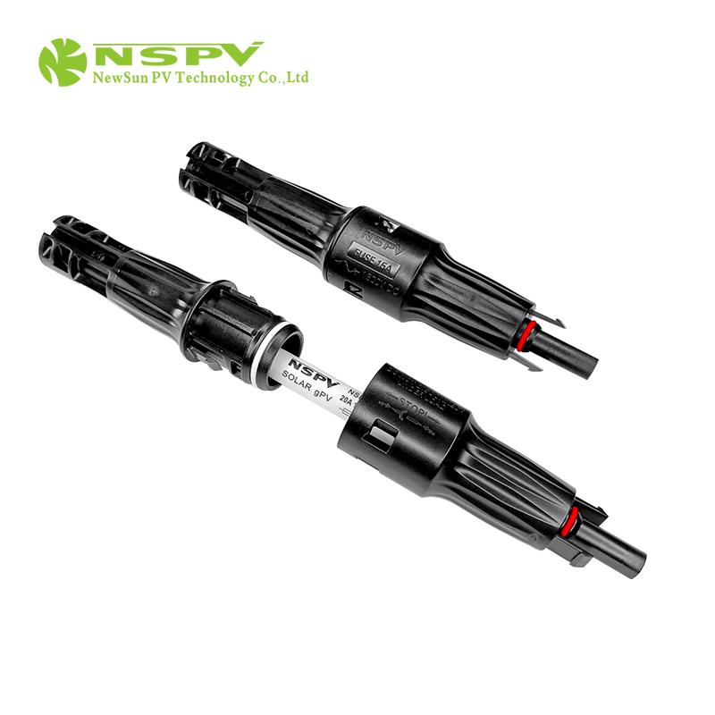 TUV Certified Solar Fuse Connector 50A 1500VDC Male Female End 5