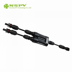 1500VDC光伏4.0保险丝转接头连接器 光伏保险丝分支连接器 三线端款