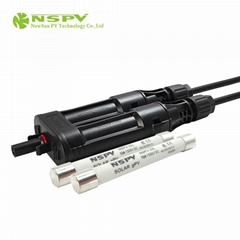 TUV Certified PV Solar Branch Fuse Connector Inline Fuse 2 Cable To Female Type