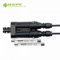 1500VDC光伏4.0保险丝转接头连接器 光伏保险丝分支连接器 线端公头款
