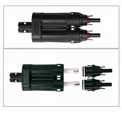 1500VDC光伏4.0保险丝转接头连接器 光伏保险丝分支连接器 两母一公款