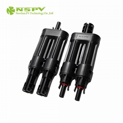 1500VDC光伏4.0保險絲轉接頭連接器 光伏保險絲分支連接器 兩公一母款