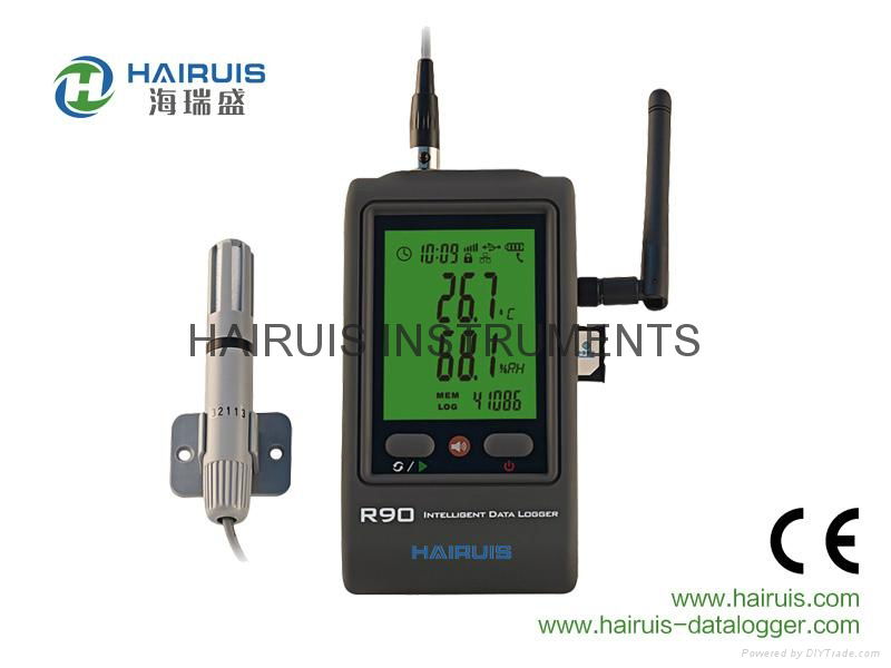 R90TH-G GSM SMS alarm temperature humidity data logger