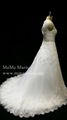 A Line Wedding Dress See Through Corset Bridal Gown with Over Lace 2