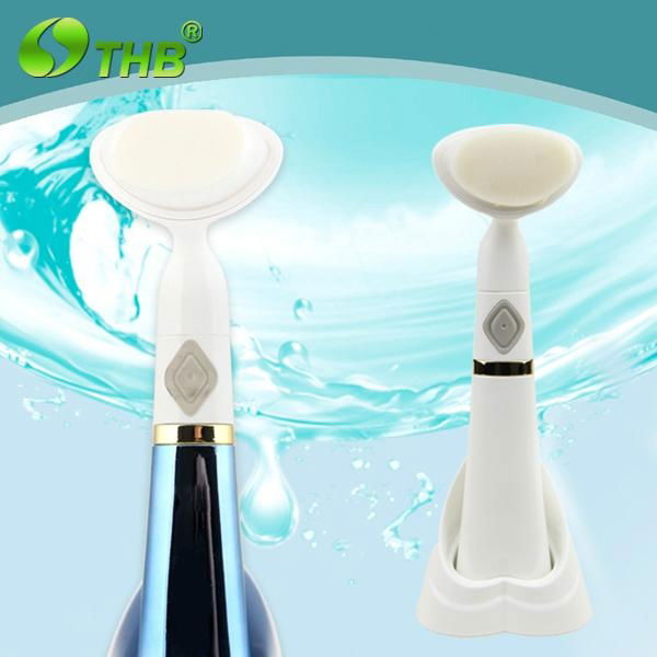 Heart Shape Pobling Deep Pore Cleaning Sonic Vibration Cleanser Face Brush 2