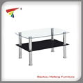 2 -tiers tempered glass table  1