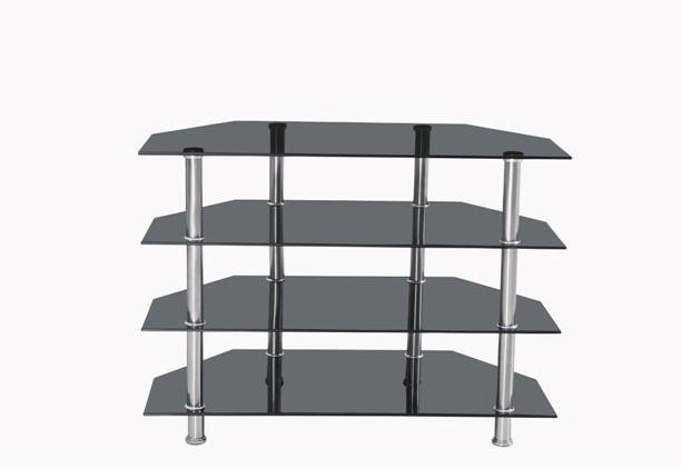 4-tier tempered glass tv stand
