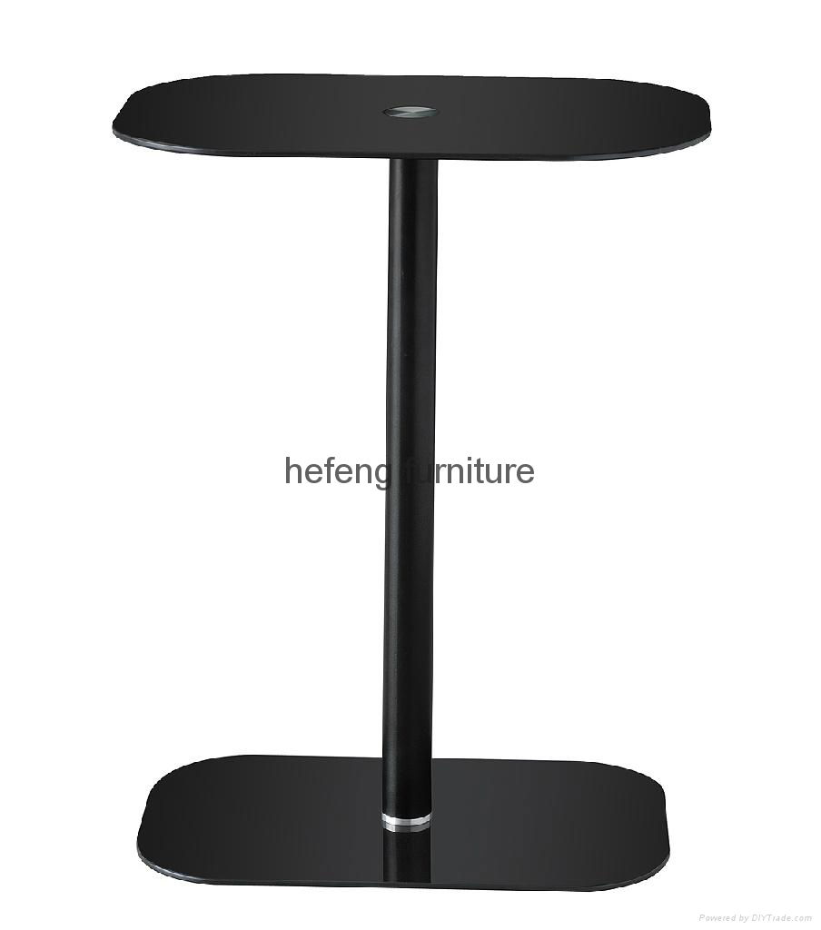 glass side table for magazine or telephone