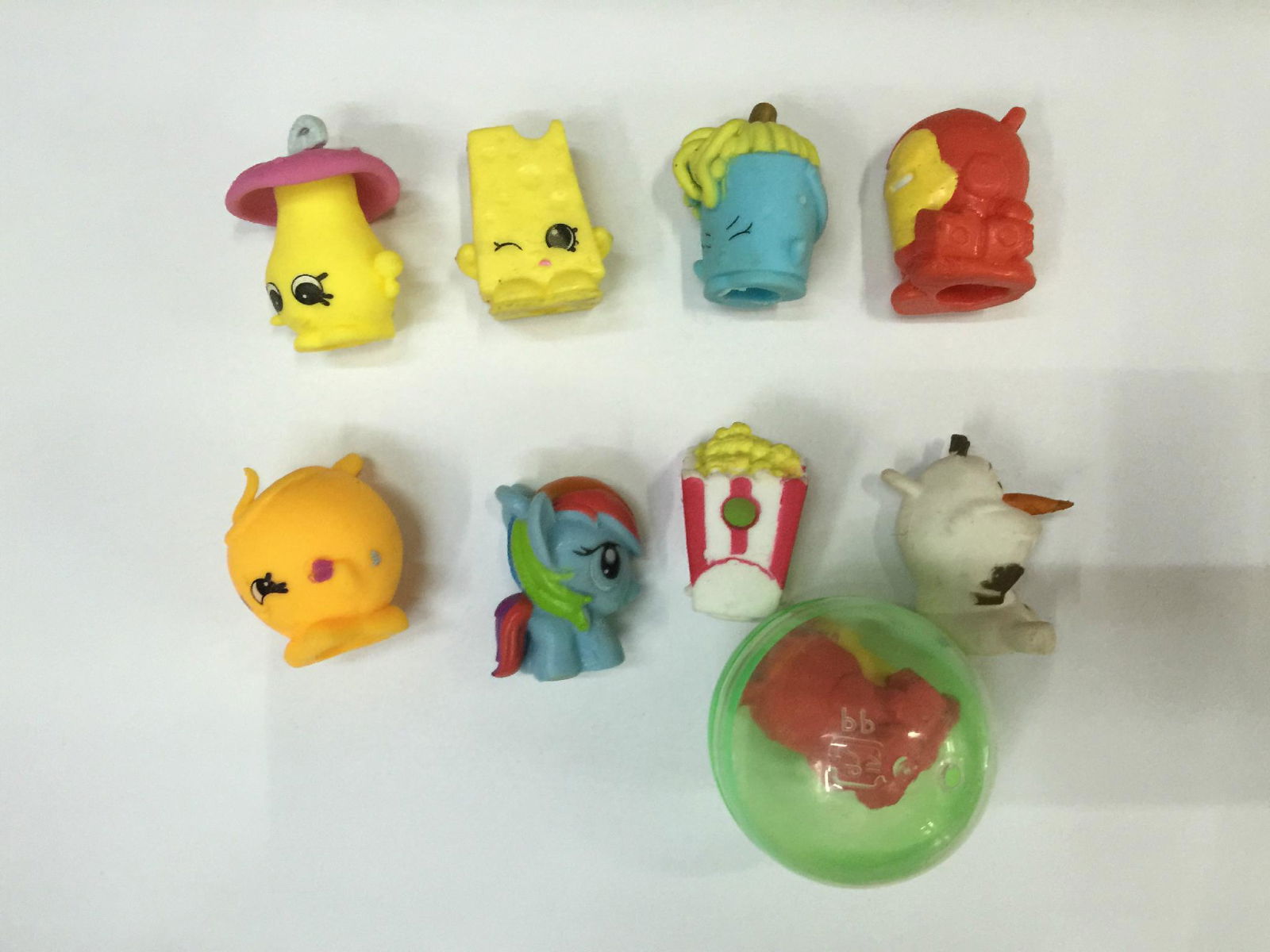 soft pencil cap, cartoon figures pencil top, 1" capsules toy 