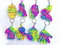 Push Pop Bubble Color Mixture Fidget Key Chain 1