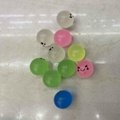 32mm transparent high bouncing balls with emoji painting
