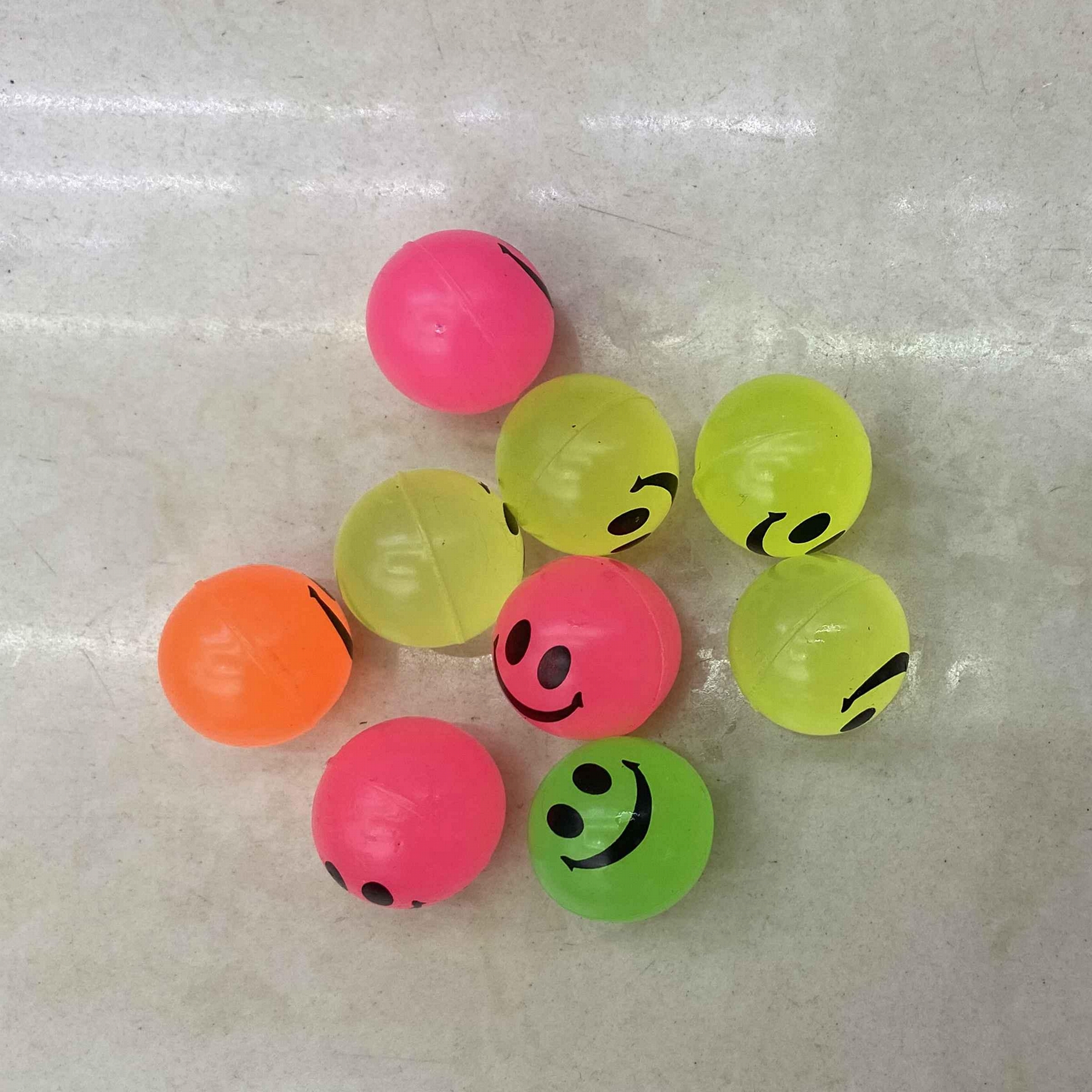 32mm transparent high bouncing balls with emoji painting 3