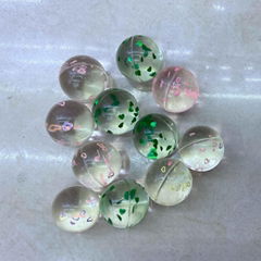 32mm transparent high bouncing balls with gliters