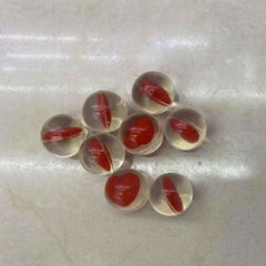 32mm transparent high bouncing balls with heart figures inside bolas de goma