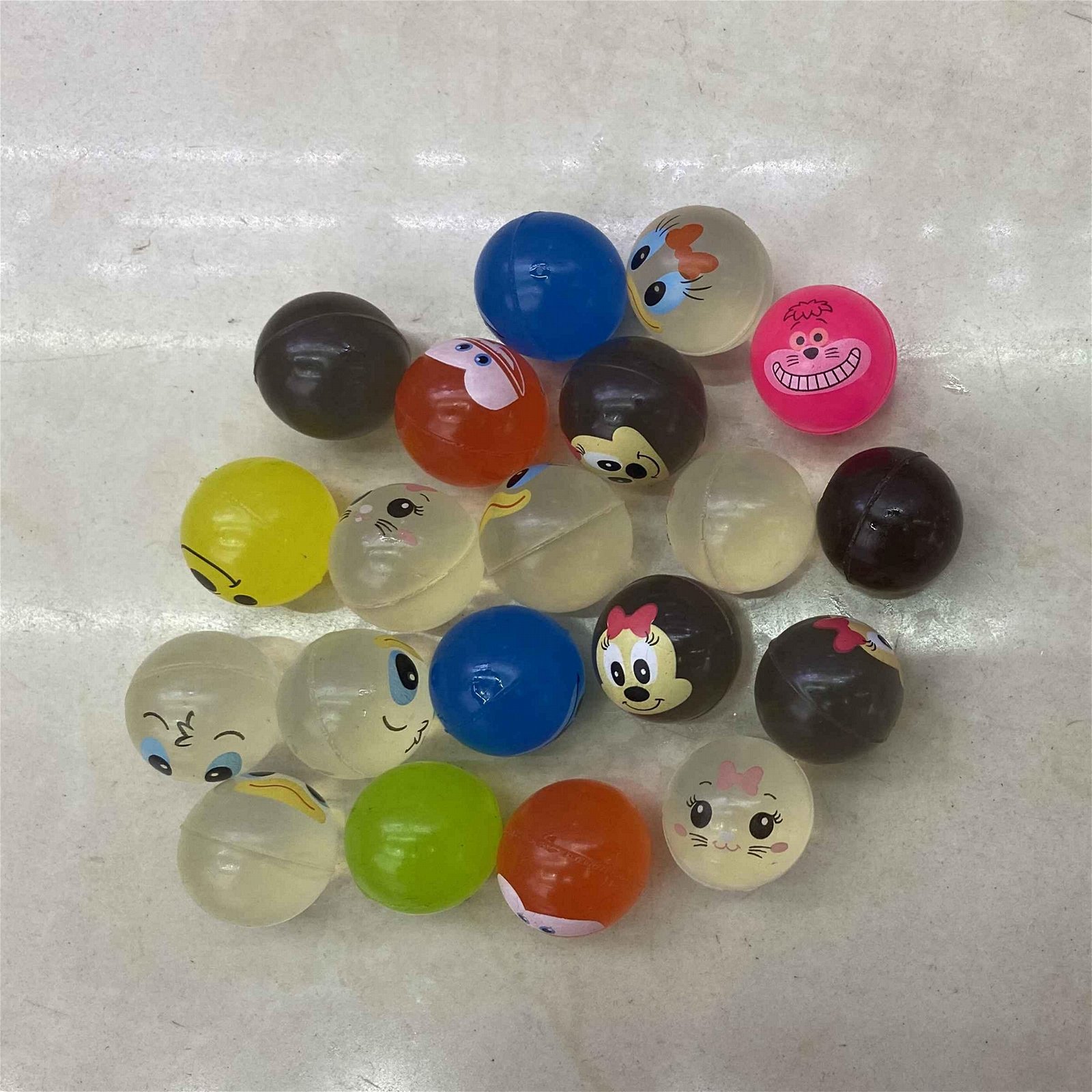 32mm transparent high bouncing balls with sorts of animation patterns