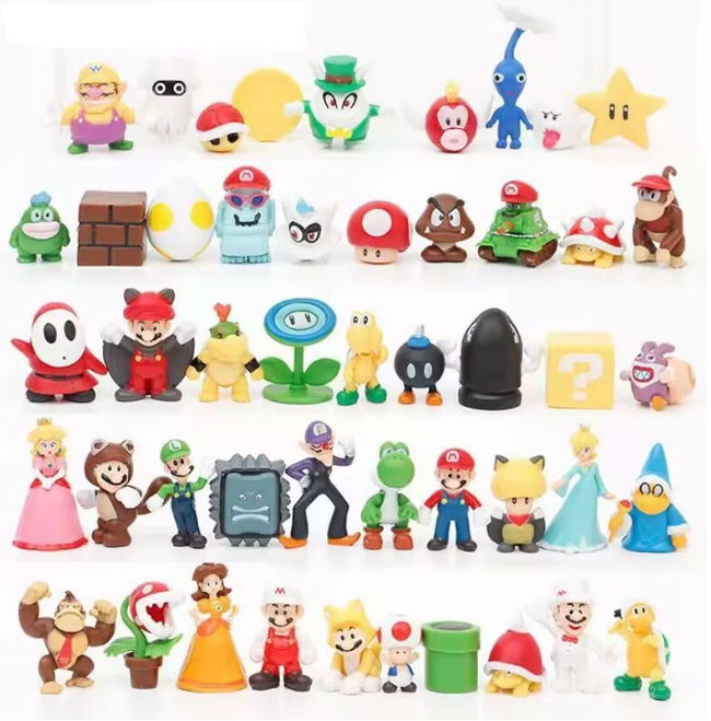 Encapsulated Super Mario Figurines