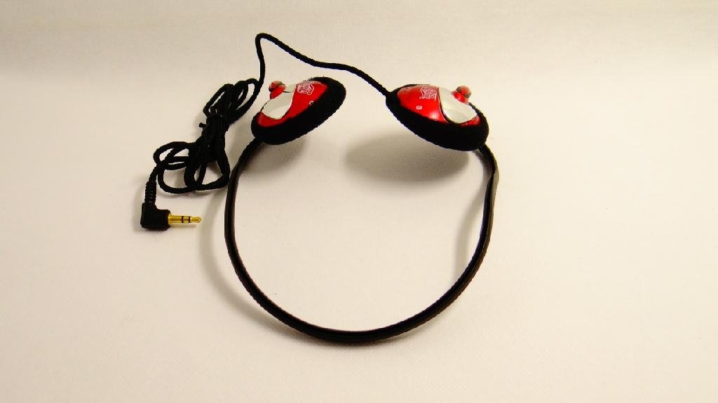 portable neck band ear hook headphone for mp3  PC  ipod