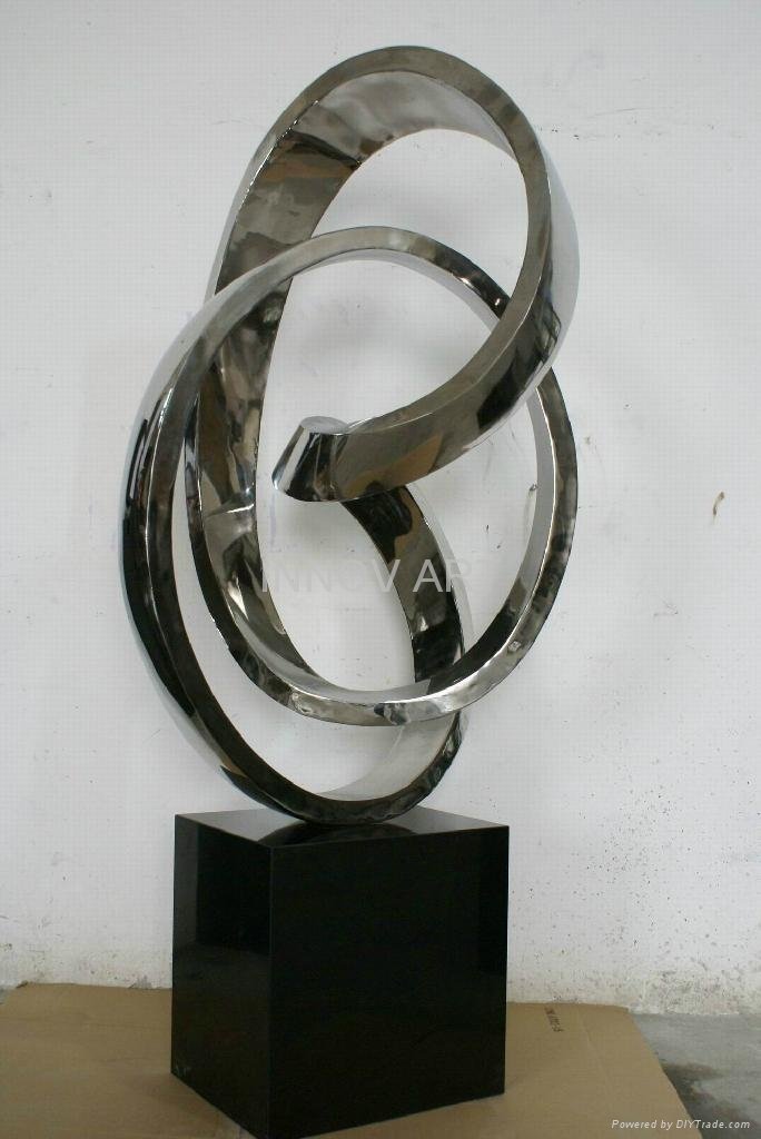 modern stainless steel sculpture  2