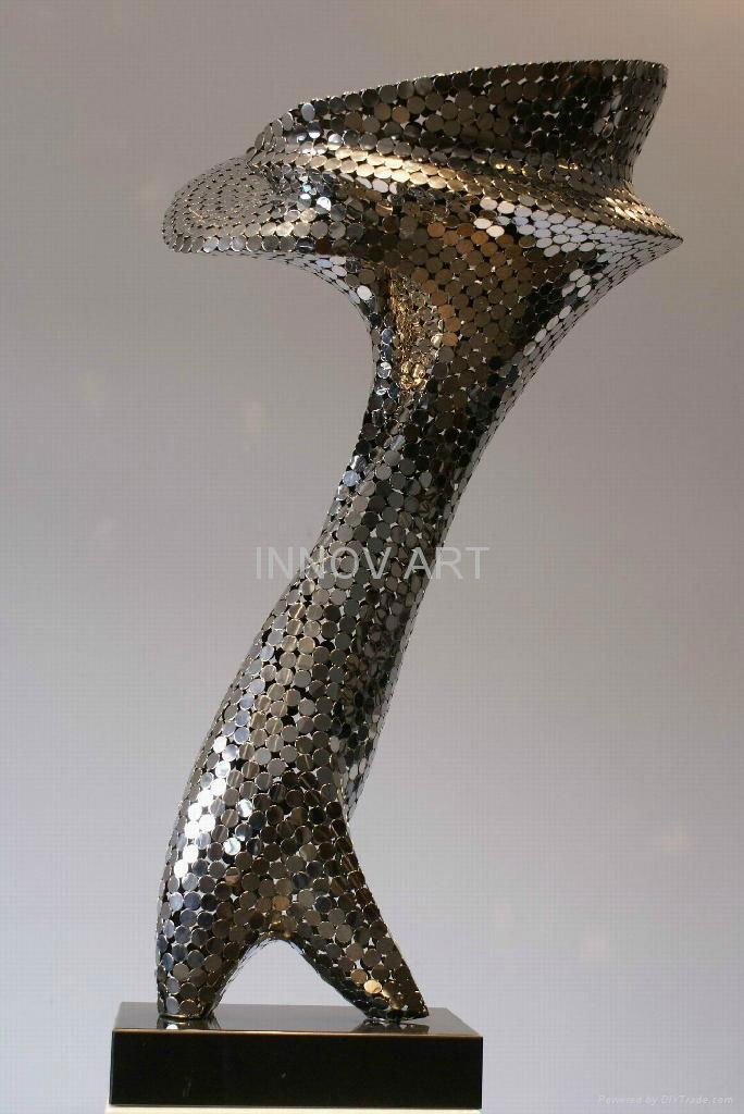 modern stainless steel sculpture  5