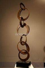 modern metal iron sculpture