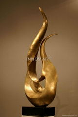 cast bronze abstract sculpture 