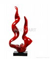 modern abstract resin sculpture art