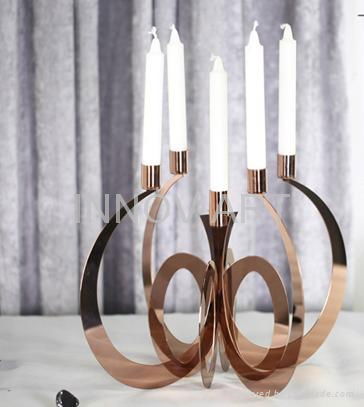 stainless steel candle holder stand