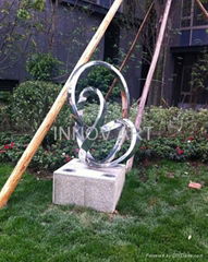 stainless steel garden sculpture