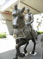 life size knight horse sculpture art