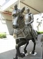  life size knight horse sculpture art