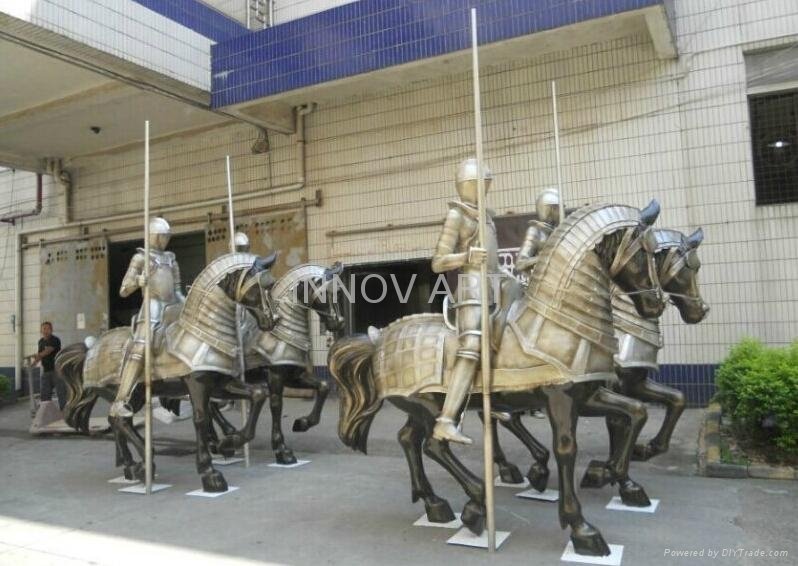  life size knight horse sculpture art 2