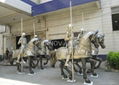  life size knight horse sculpture art